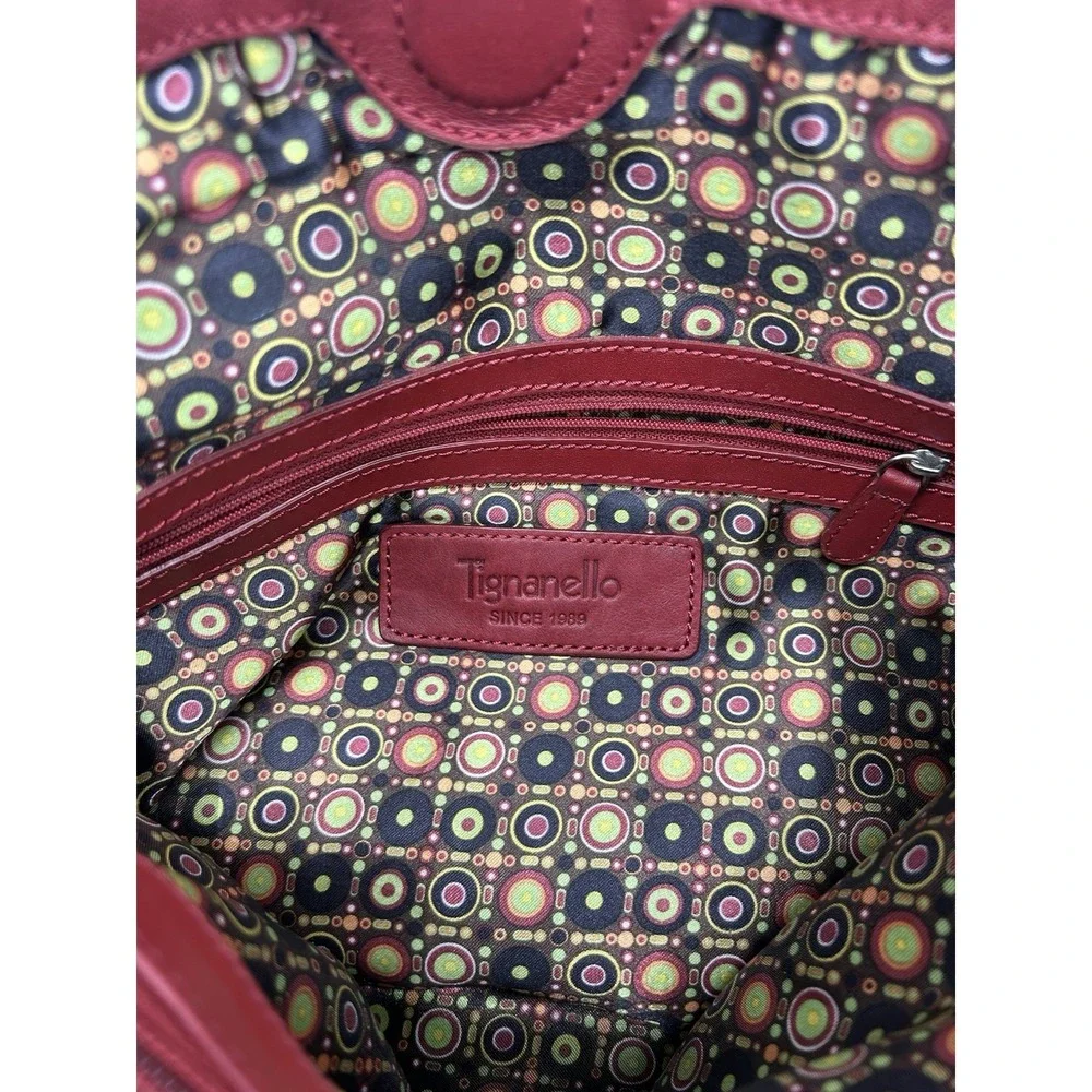 Tignanello 20th anniversary red leather Hobo shoulder bag‎